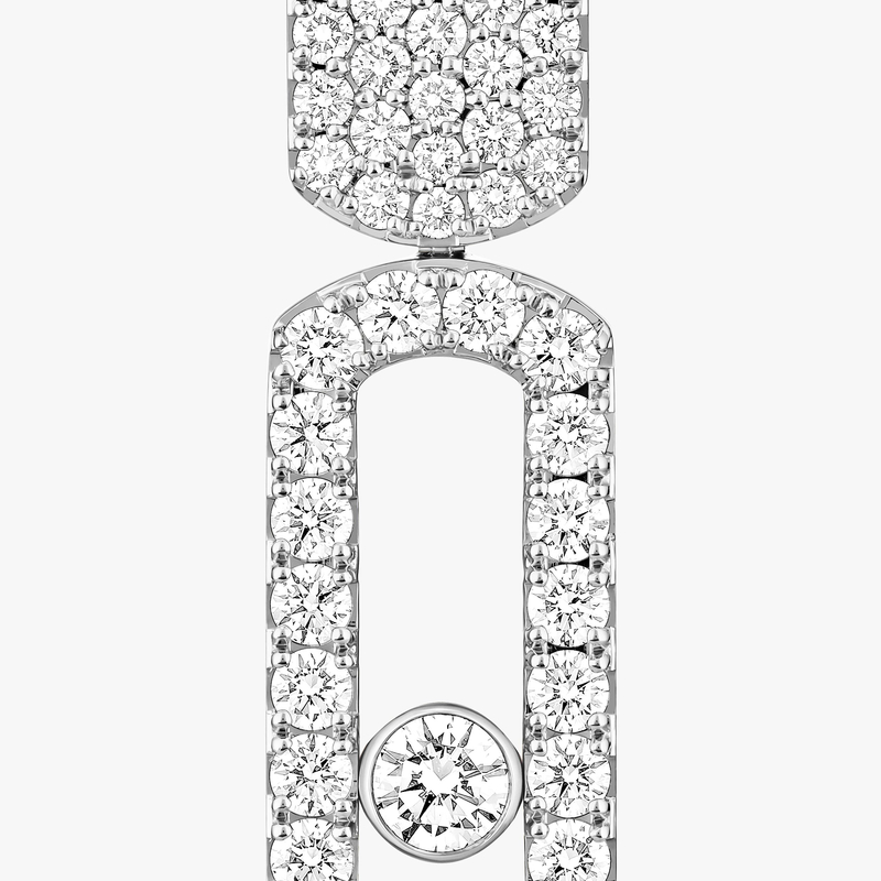 Boucles d'oreilles Femme Or Blanc Diamant Imperial Move GM 13754-WG