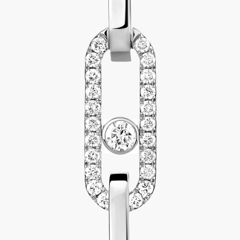 Pendiente Mujer Oro blanco Diamante Pendientes transformables Move Link 13678-WG