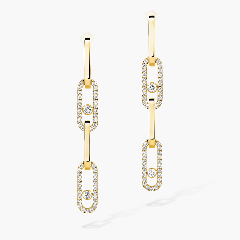 Move Link transformable earrings Yellow Gold For Her Diamond Earrings 13678-YG