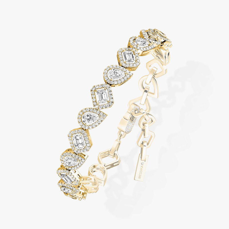 My Twin Rivière Yellow Gold For Her Diamond Bracelet 13452-YG