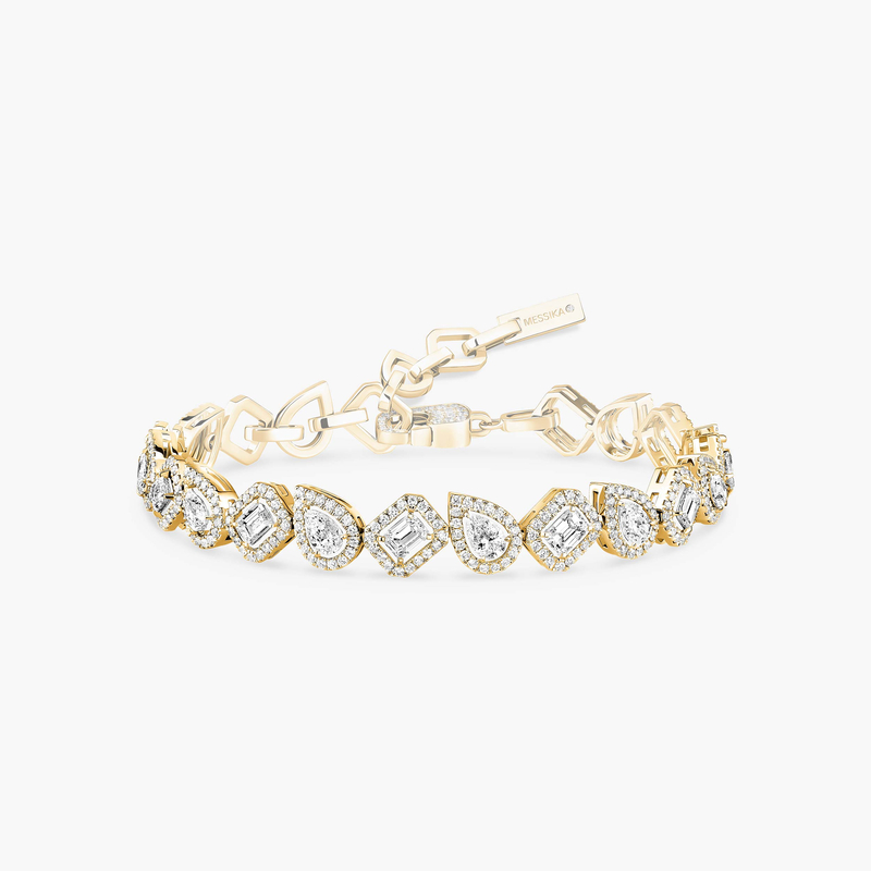 My Twin Rivière Yellow Gold For Her Diamond Bracelet 13452-YG