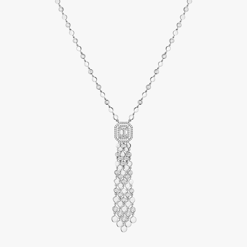 Necklace For Her White Gold Diamond D-Vibes Tassel 13175-WG