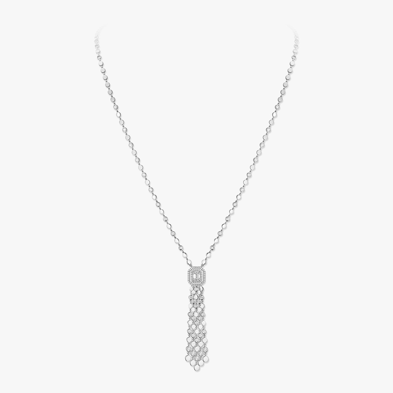 D-Vibes Tassel White Gold For Her Diamond Necklace 13175-WG
