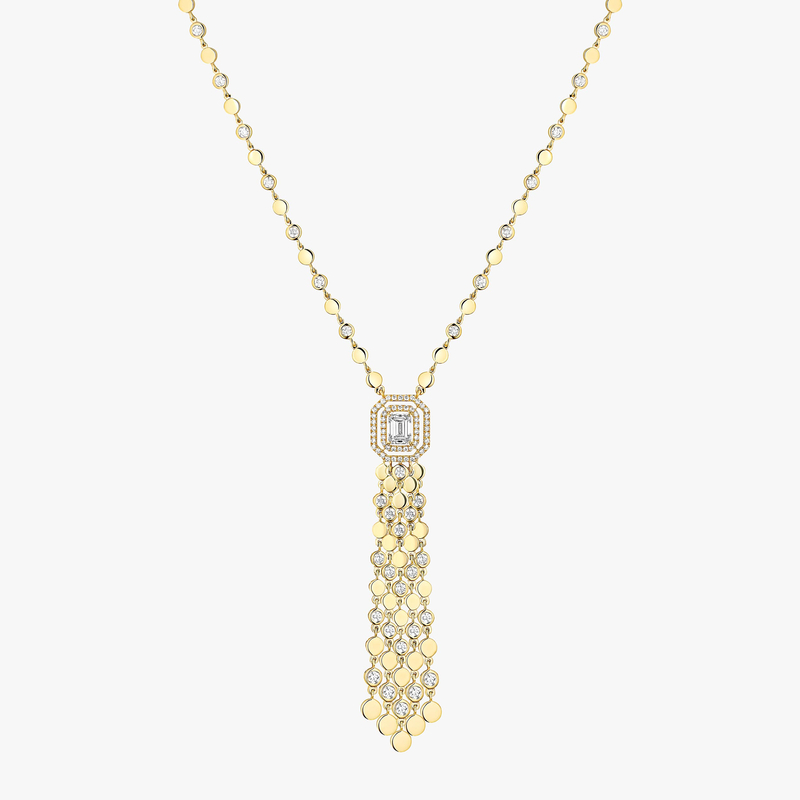 Necklace For Her Yellow Gold Diamond D-Vibes Tassel 13175-YG