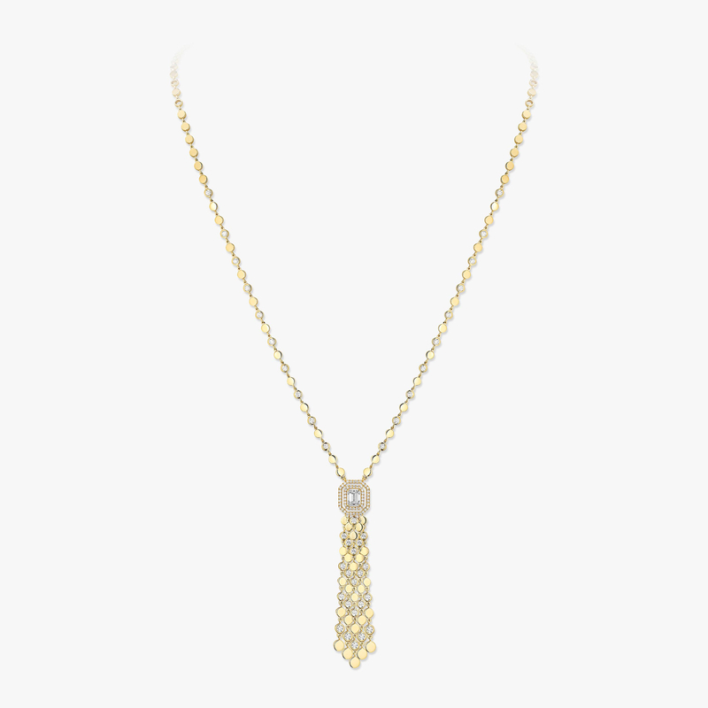 Necklace For Her Yellow Gold Diamond D-Vibes Tassel 13175-YG