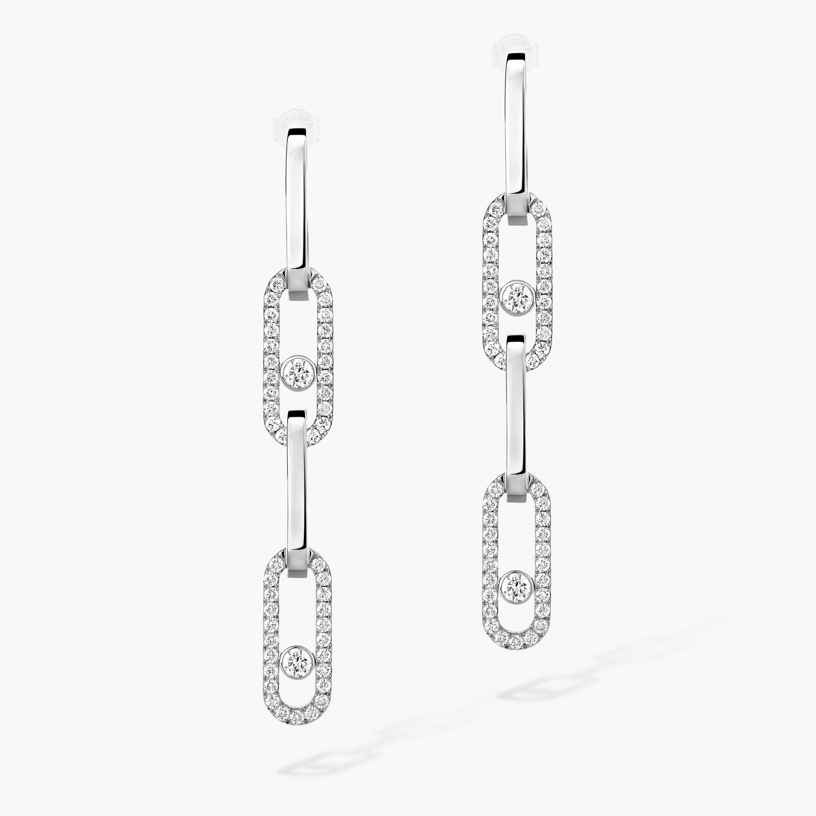 Boucles d'oreilles Femme Or Blanc Diamond Boucles d'oreilles transformables Move Link 13678-WG