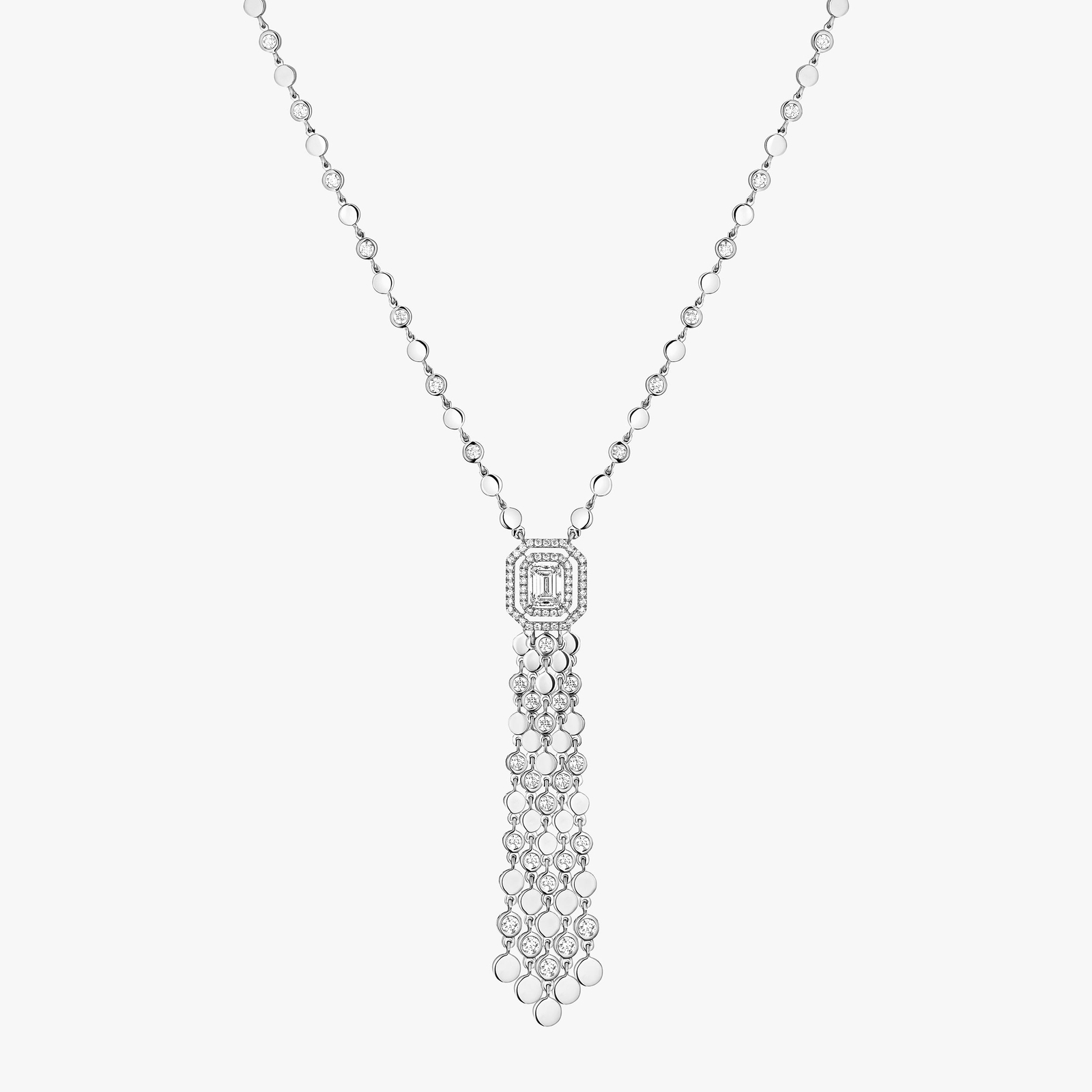 Necklace For Her White Gold Diamond D-Vibes Tassel 13175-WG