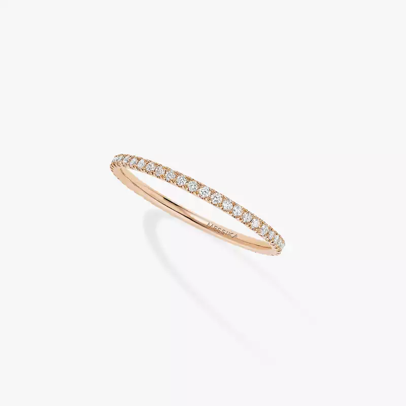 Ring For Her Pink Gold Diamond Gatsby XS Wedding Ring 05064-PG
