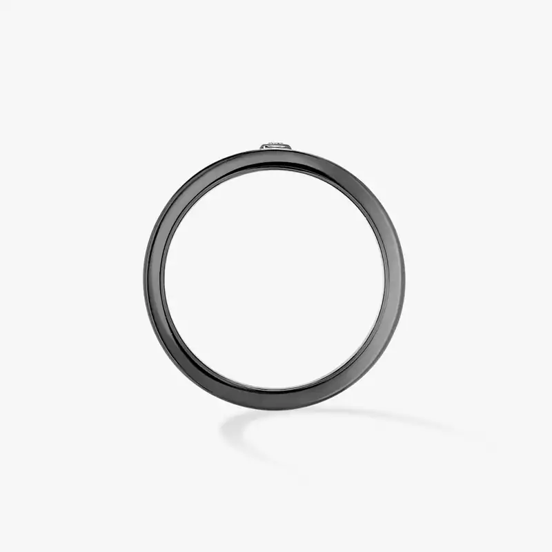 خاتم رجل تيتانيوم أسود الماس Move Titanium لون أسود موديل صغير 07165-TB