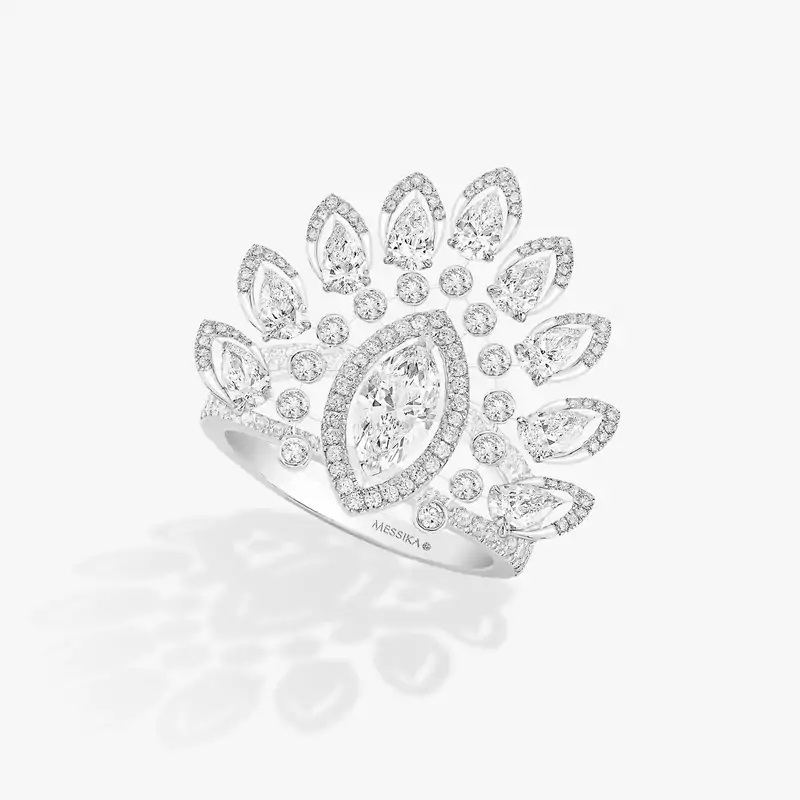Ring For Her White Gold Diamond Marquise Desert Bloom 10851-WG