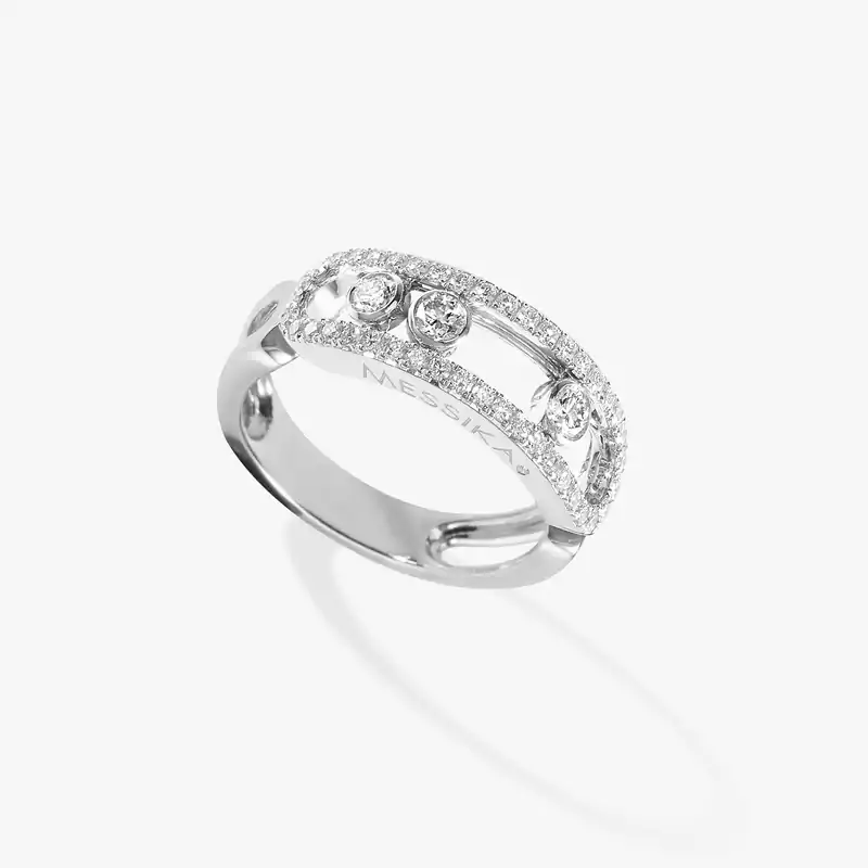 Ring For Her White Gold Diamond Move Classique Pavé 04000-WG