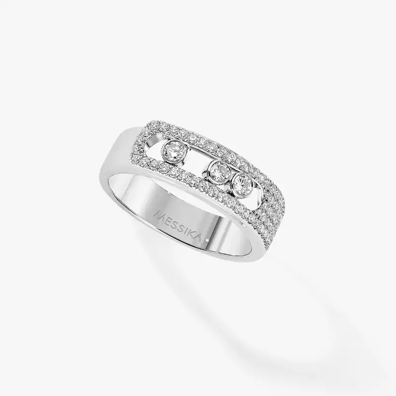 Ring For Her White Gold Diamond Move Noa Pavé 06129-WG