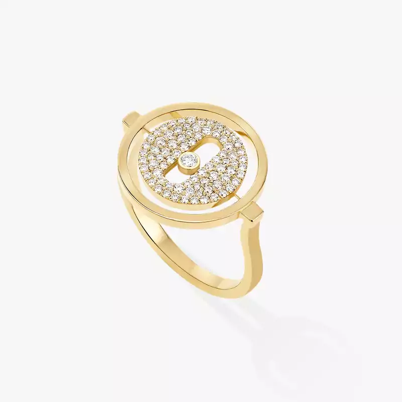 Ring For Her Yellow Gold Diamond Lucky Move Pavé SM 07534-YG
