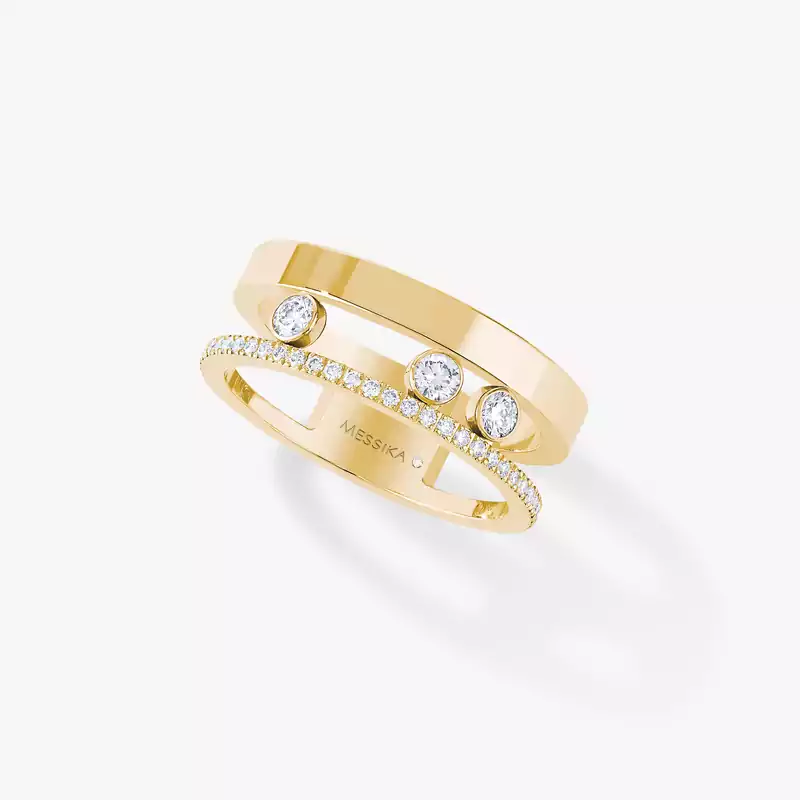 Ring For Her Yellow Gold Diamond Move Romane  06516-YG