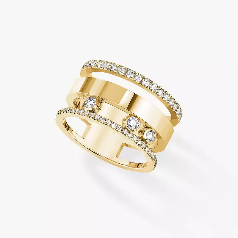 Ring For Her Yellow Gold Diamond Move Romane LM 06659-YG