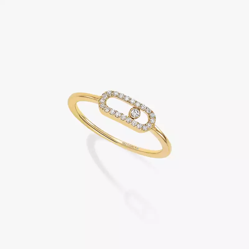 Ring For Her Yellow Gold Diamond Move Uno 04705-YG