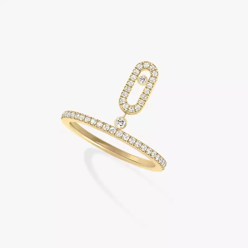 Move Uno Quaste mit Diamanten ausgefasst Für sie Diamant Ring Gelbgold 11163-YG