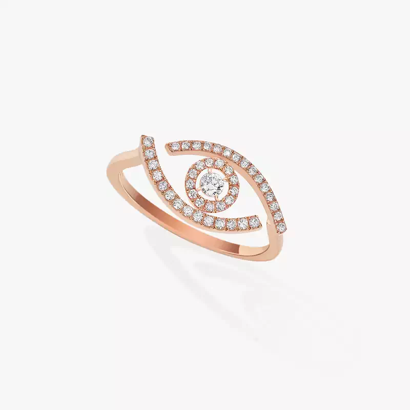 Mit Diamanten ausgefasster Lucky Eye Ring Für sie Diamant Ring Roségold 10037-PG