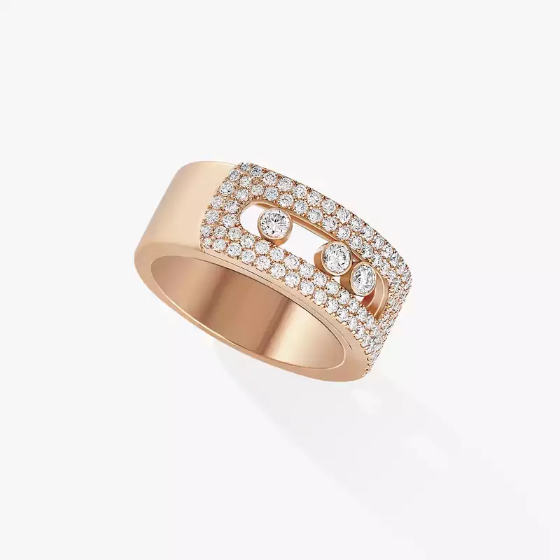 Ring For Her Pink Gold Diamond Move Noa LM Pavé  10102-PG