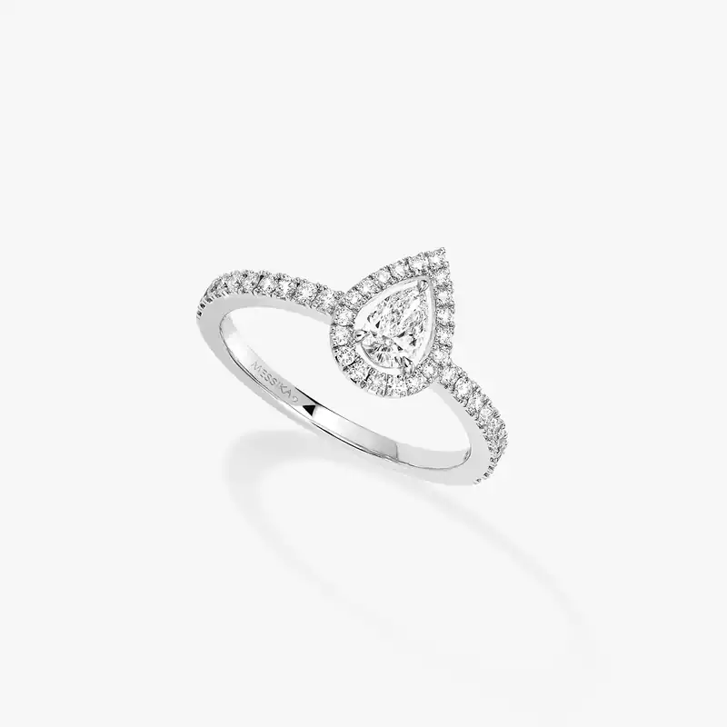 خاتم امرأة ذهب أبيض الماس ماسة Joy على شكل إجاصة 0.25 قيراط 05220-WG