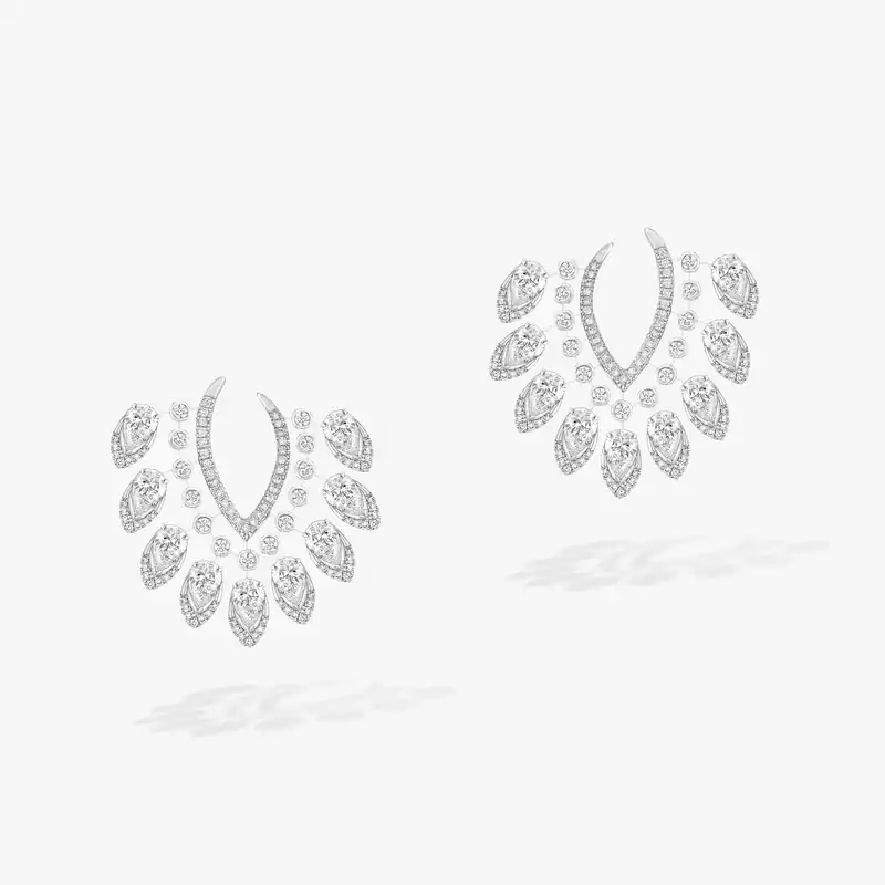 Desert Bloom L White Gold For Her Diamond Earrings 07362-WG