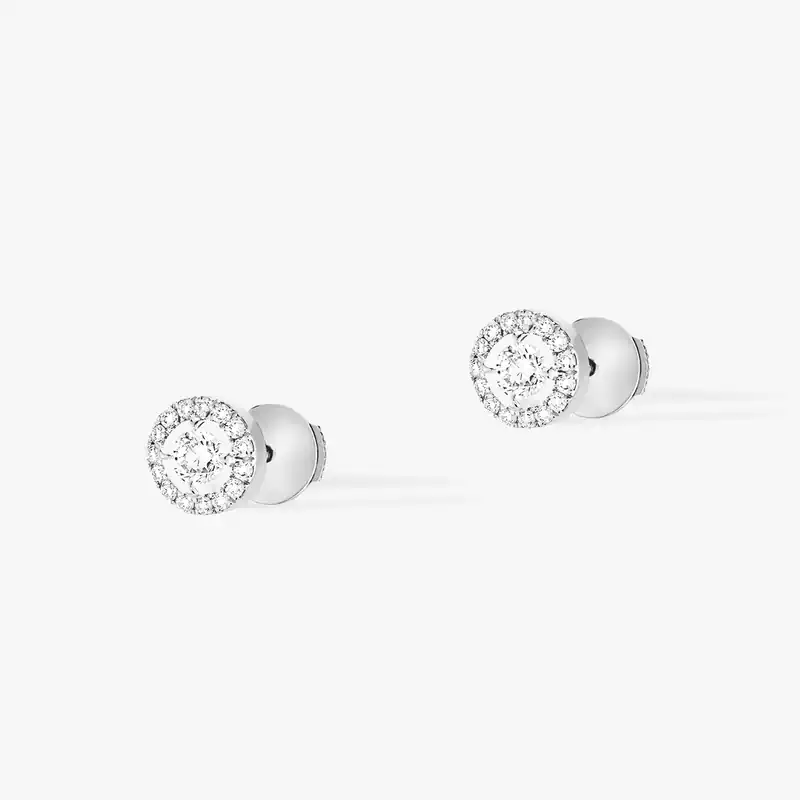 Joy Round Diamonds 0.10 ct x 2 White Gold For Her Diamond Earrings 06991-WG