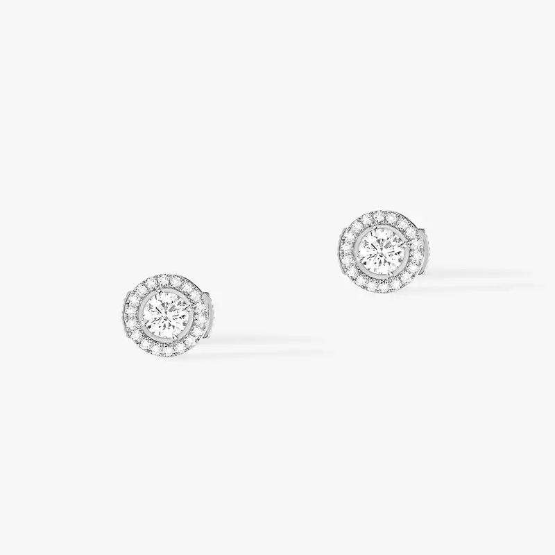 Pendiente Mujer Oro blanco Diamante Joy Diamantes Redondos 0,25 ct x2 04445-WG
