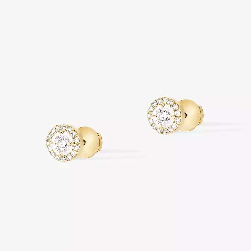 Joy Round Diamonds 0.10ct x 2 Yellow Gold For Her Diamond Earrings 06991-YG