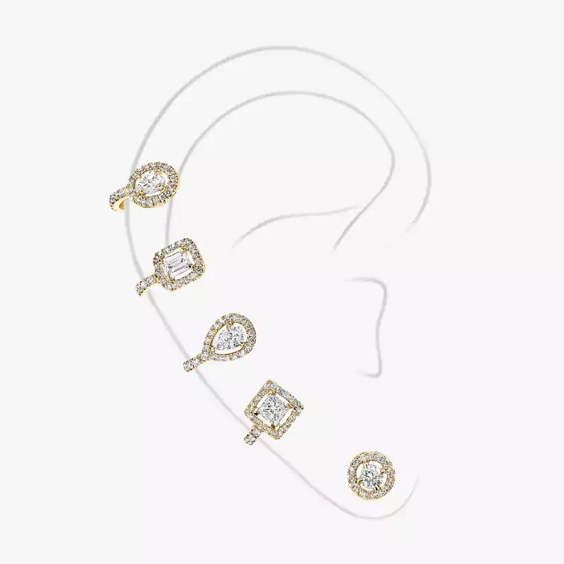 Earrings For Her Yellow Gold Diamond My Twin Multishape 06158-YG
