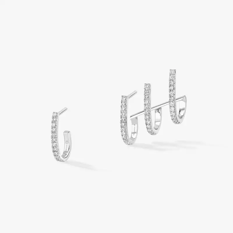 Earrings For Her White Gold Diamond Multi-Créoles Gatsby 06503-WG