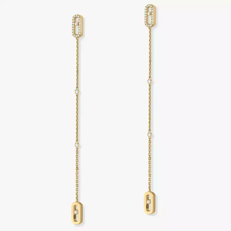 Move Uno Pendant Earrings Yellow Gold For Her Diamond Earrings 11321-YG