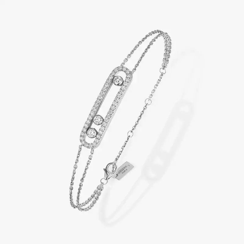 Bracelet For Her White Gold Diamond Move Classique Pavé 03995-WG