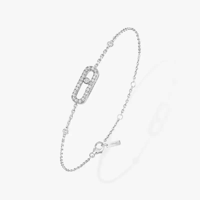 Bracelet For Her White Gold Diamond Move Uno Pavé 04706-WG