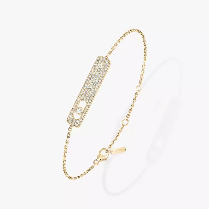 Bracelet For Her Yellow Gold Diamond My First Diamond Pavé  07535-YG
