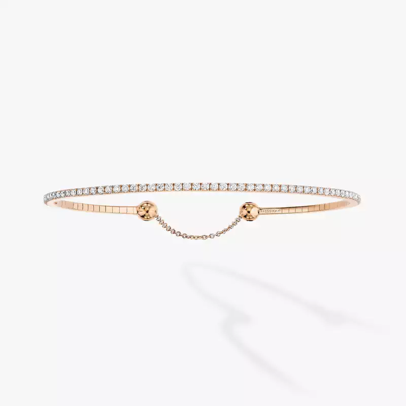 Bracelet For Her Pink Gold Diamond Skinny 0.80ct  06097-PG