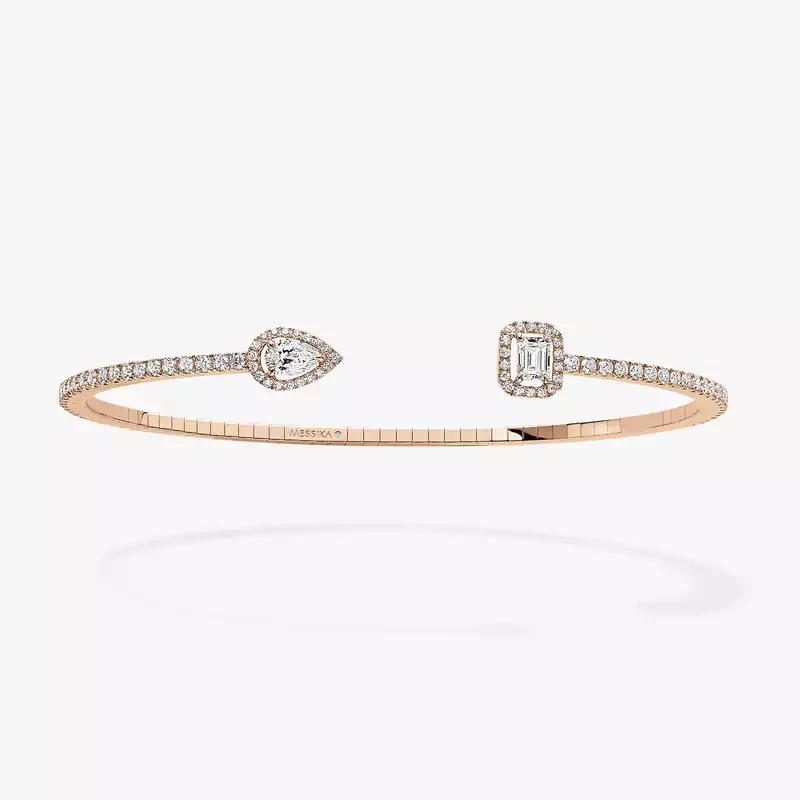 Bracelet For Her Pink Gold Diamond My Twin Skinny 0.15ct x2 06161-PG