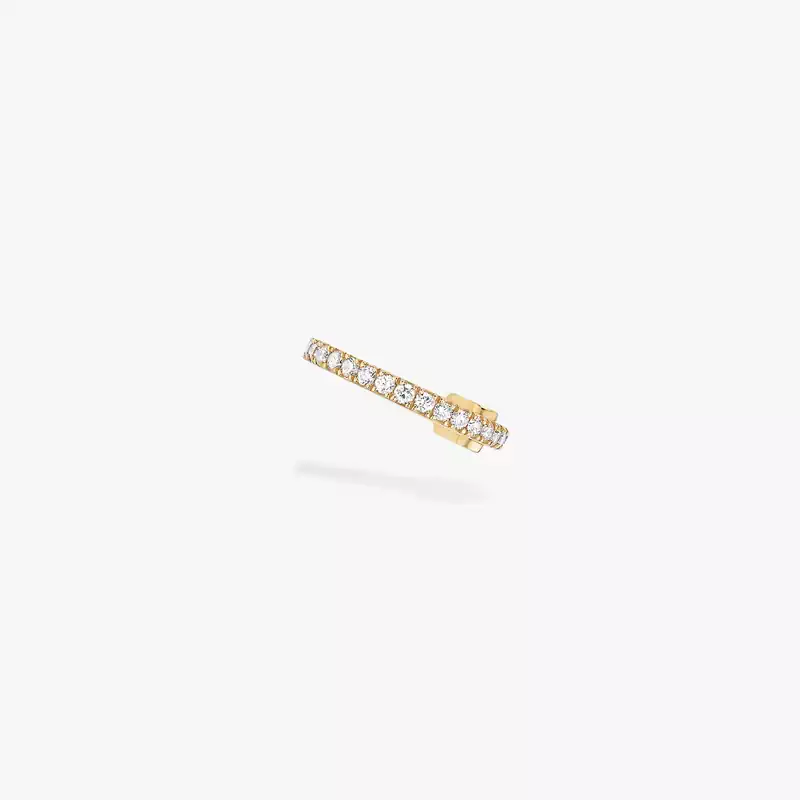 Pendiente Mujer Oro amarillo Diamante Pendiente individual medio de clip Gatsby 10031-YG