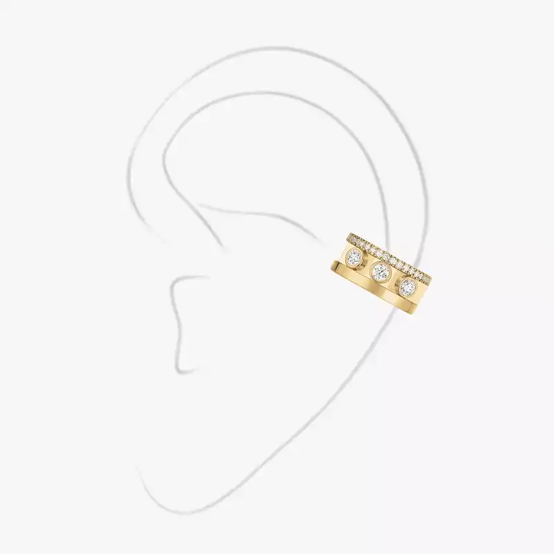 الأقراط امرأة ذهب أصفر الماس Move Romane Earring clip  10120-YG