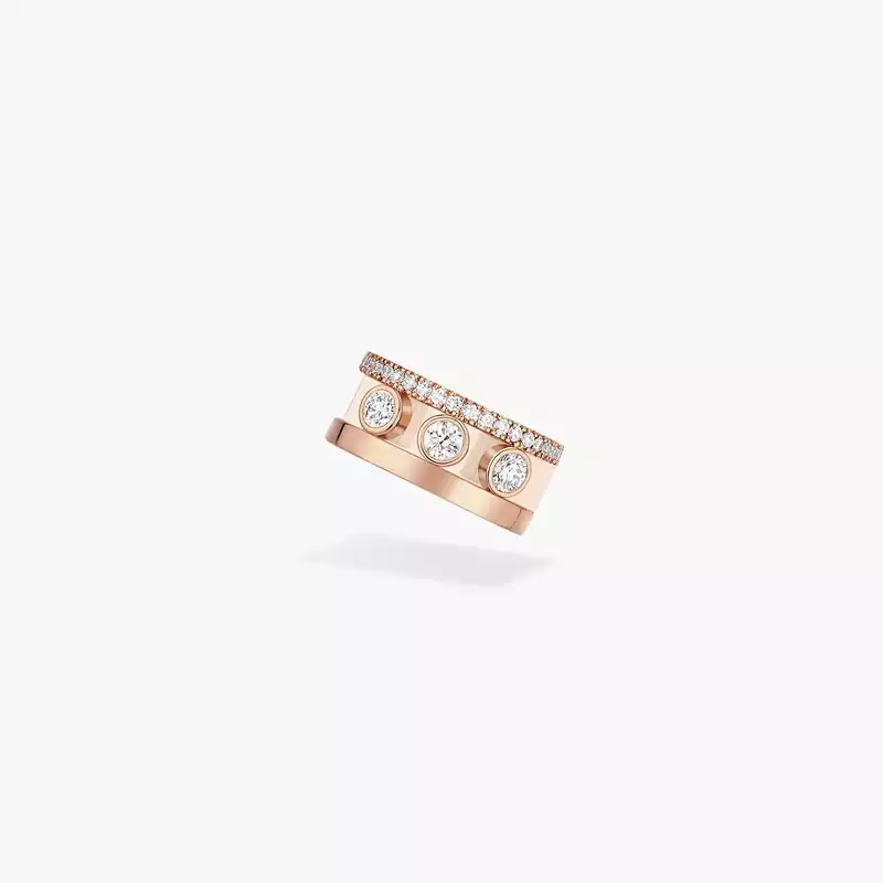 Earrings For Her Pink Gold Diamond Move Romane Earring clip  10120-PG