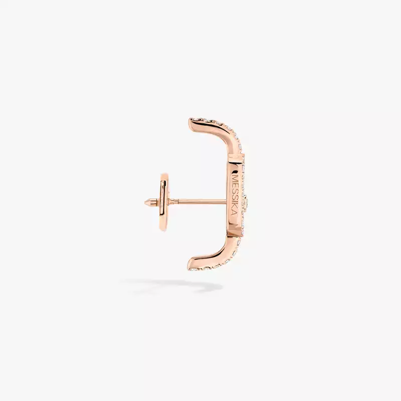 Earrings For Her Pink Gold Diamond Move Uno Pavé Mono Earring 10007-PG