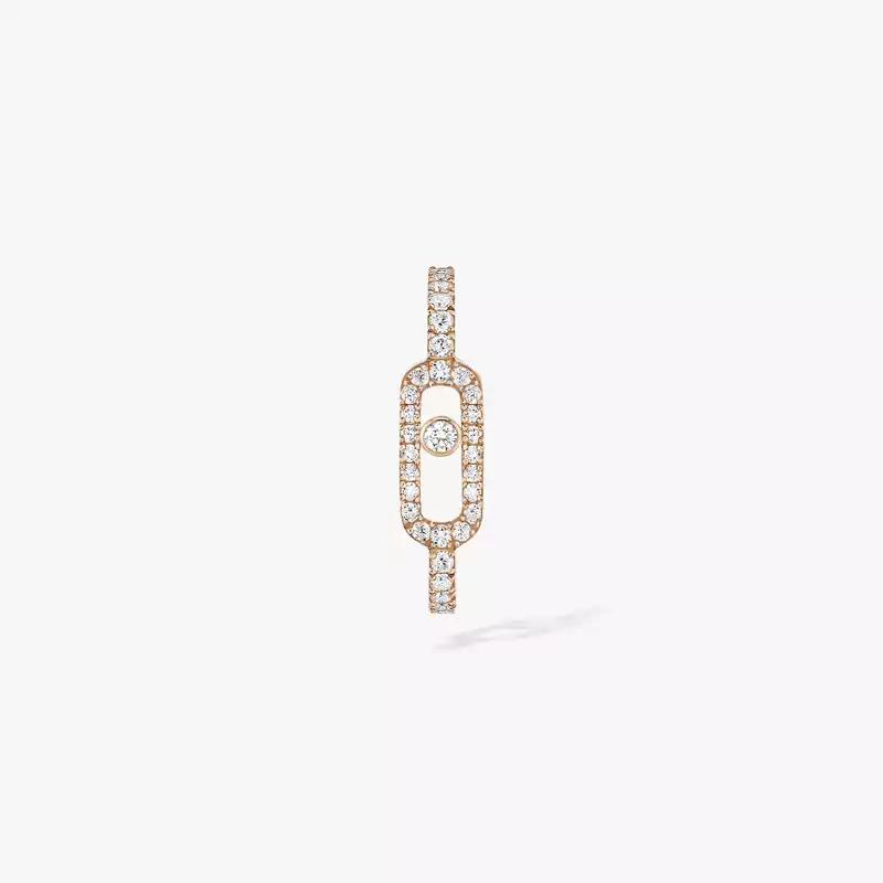 Earrings For Her Pink Gold Diamond Move Uno Pavé Mono Earring 10007-PG