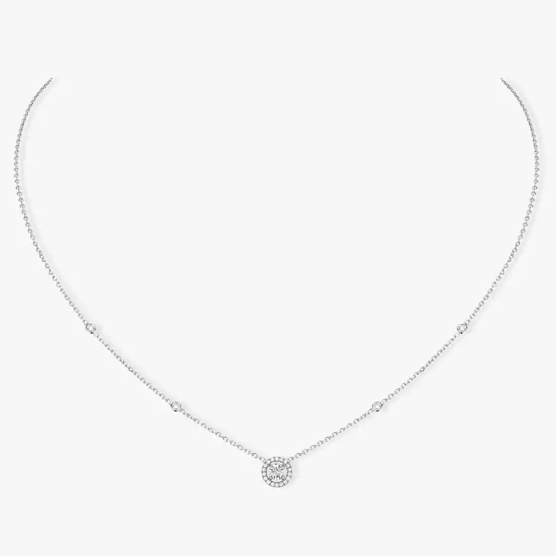 Joy Round Diamond 0.20ct White Gold For Her Diamond Necklace 04281-WG