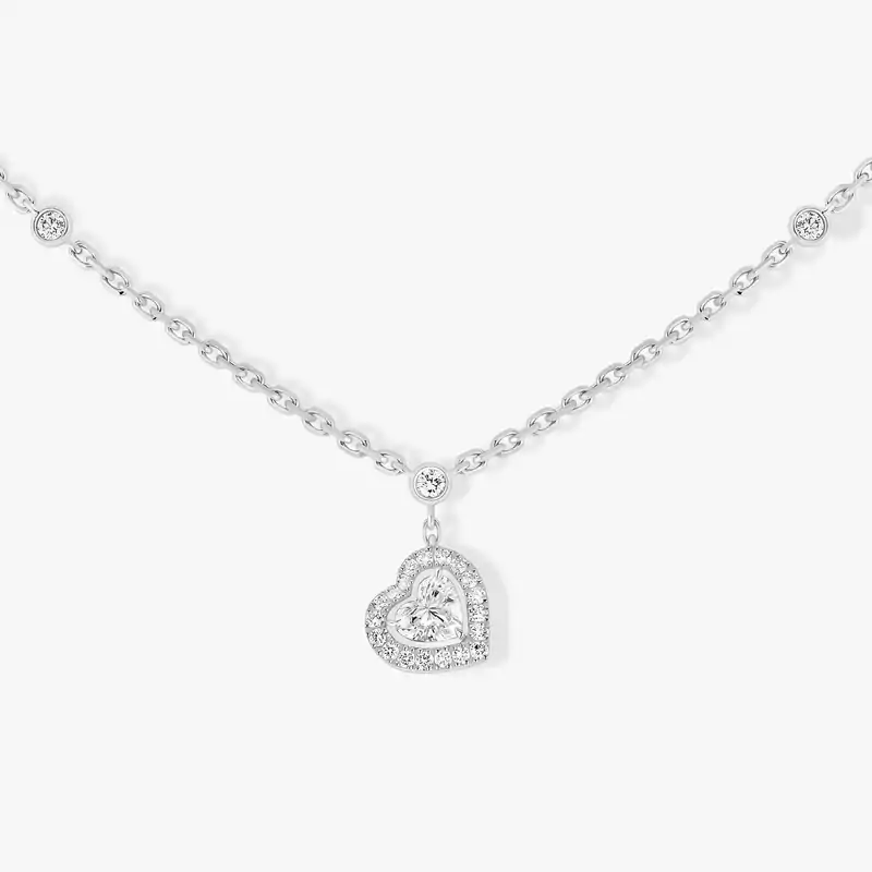 Necklace For Her White Gold Diamond Joy cœur 0.15-carat diamond 11437-WG