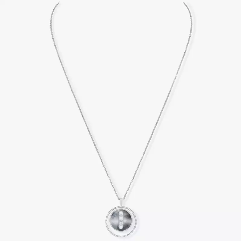 Grey mother-of-pearl Lucky Move MM White Gold For Her Diamond Necklace 10837-WG