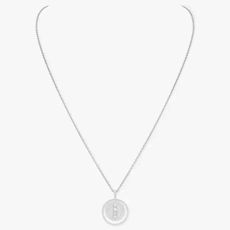 Lucky Move MM Pavé White Gold For Her Diamond Necklace 07395-WG