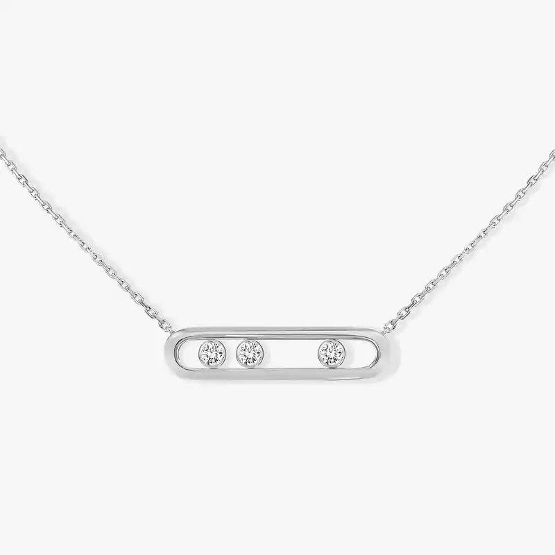 Necklace For Her White Gold Diamond Move 03997-WG