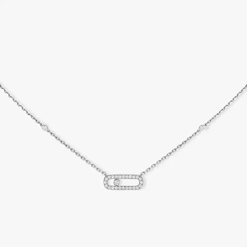 Move Uno Pavé White Gold For Her Diamond Necklace 04708-WG