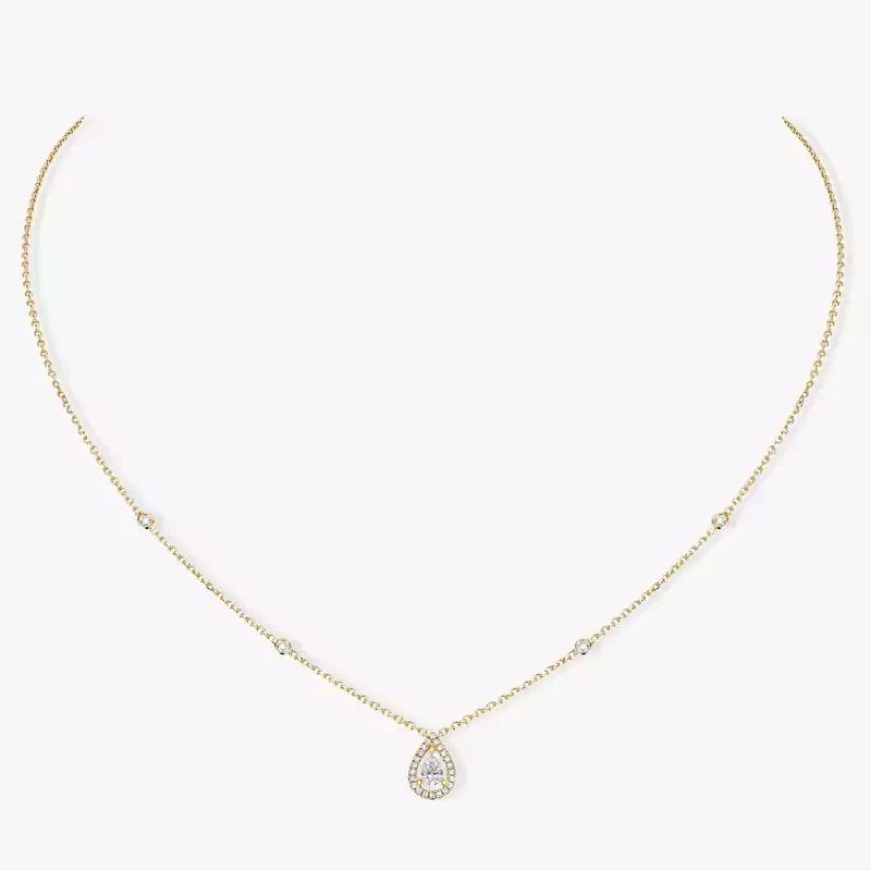Joy Pear Diamond 0.25ct Yellow Gold For Her Diamond Necklace 05224-YG