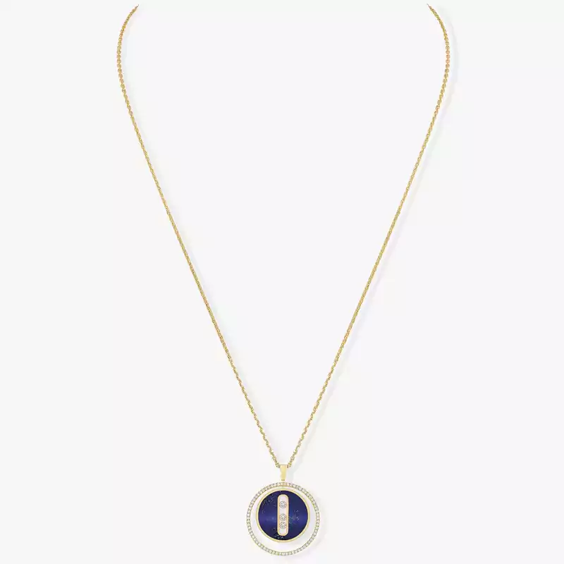 Lapis Lazuli Lucky Move MM Yellow Gold For Her Diamond Necklace 10839-YG