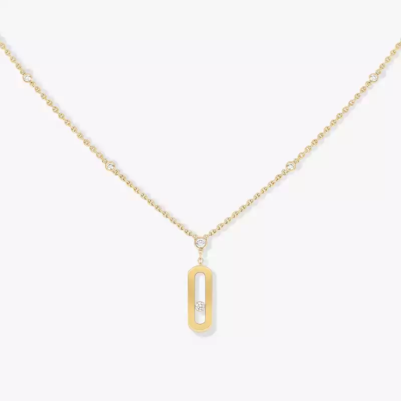 Necklace For Her Yellow Gold Diamond Move Uno Long Necklace  10111-YG